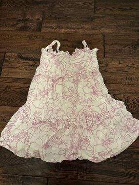 Janie and Jack Pink Floral Ruffle Tank Dress